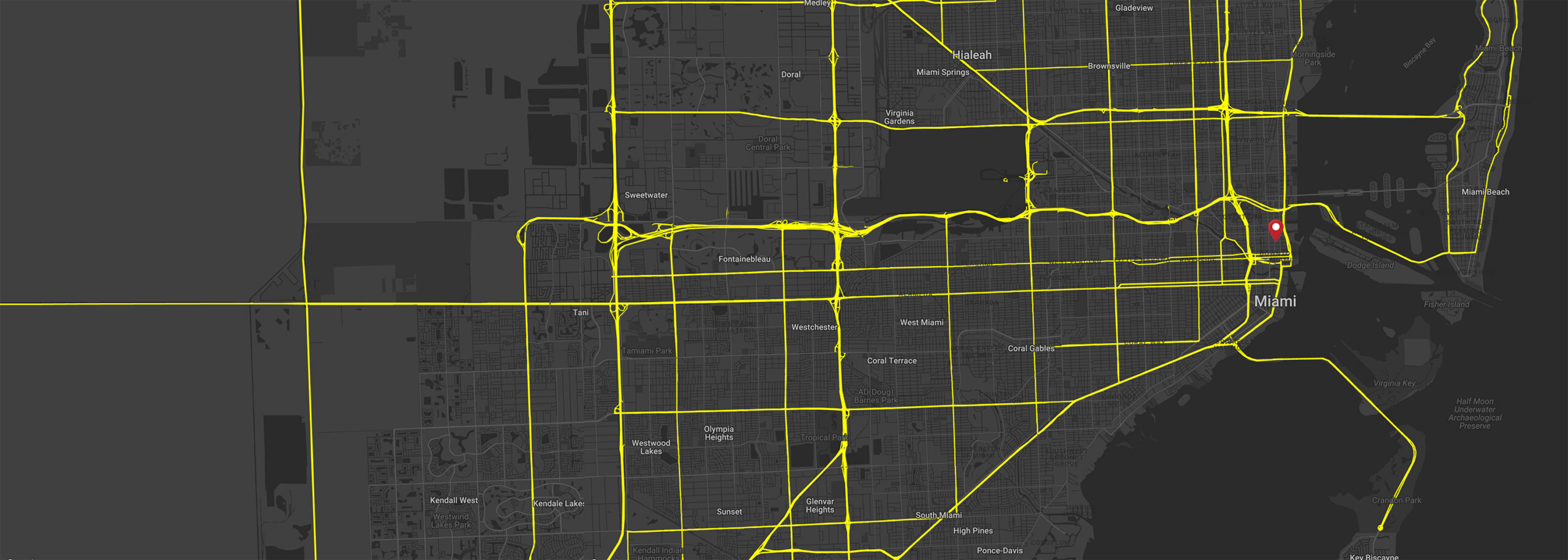 Map showing Southern Vertical Construction service areas in Florida